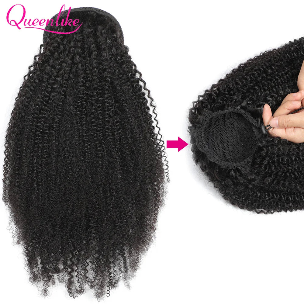 Drawstring Curly Ponytail