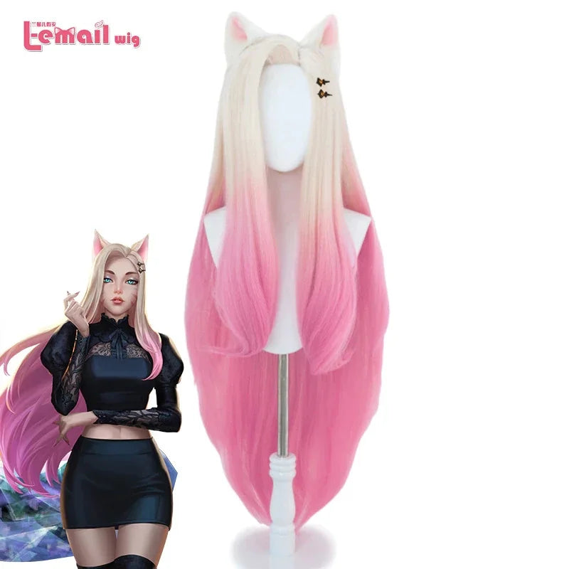 Cosplay Ears Blonde Mixed Pink Wigs